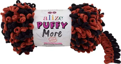 Produktbild von 150g Strickgarn Alize Puffy More Color, Fingerstrick-Wolle ohne Nadel Farbwahl