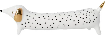 Produktbild von Räder Design Mini-Dekofigur Dackel Pünktchen (9,9x2,2x3,3cm)