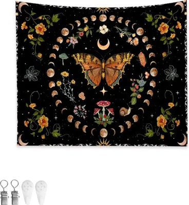 Produktbild von Schmetterling Wandteppich - Ästhetische Wanddekoration - 150 x 100 cm