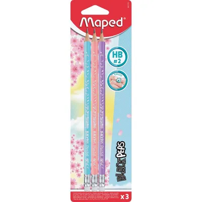 Zdjęcie produktu dla maped M851719 BLACK'PEPS Bleistifte HB 3 St.