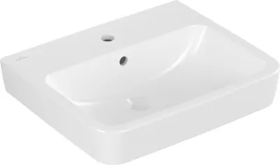 Immagine prodotto di V&B O.NOVO 55x46cm lavabo da incasso/da appoggio, angolare, m HL, con sfioratore, bianco
