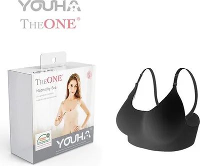 Obrázok produktu pre Youha - Kojiaca podprsenka bez kostice - Tehotenská podprsenka - Nastaviteľné ramienka - Mäkký materiál - Odnímateľné vypchávky - Vpredu s chlopňou - Veľkosť XL