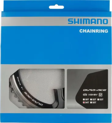 Zdjęcie produktu dla SHIMANO Tarcza korby DURA-ACE FC-9000, 54 zęby, srebrna/czarna - najwyższa wydajność napędu...