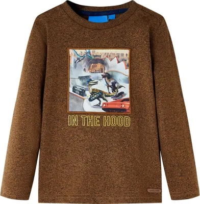 Produktbild von Kinder-Langarmshirt Cognac Melange 116