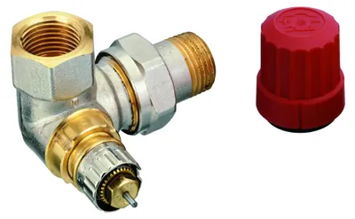 Immagine prodotto di Danfoss Ventilgehäuse RA-N 15 R 1/2, WE rechts, matt vernickelt, 1 Stk.