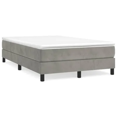 Immagine prodotto di vidaXL Letto a molle con materasso grigio chiaro 120x190 cm in velluto