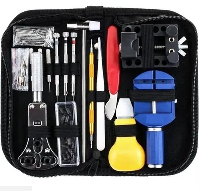 Image de Kit d'horlogerie professionnel - Outils pour la réparation des montres - Kit de 147 pièces - Outils pour le fond du boîtier
