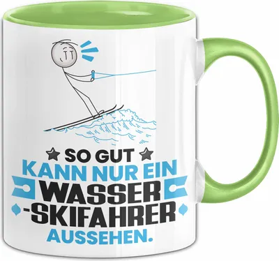 Produktbild von Wasserskifahrer Geschenk Tasse So Gut Kann Nur Ein Wasserskifahrer Aussehen Geschenkidee Kaffee-Becher (Grün)