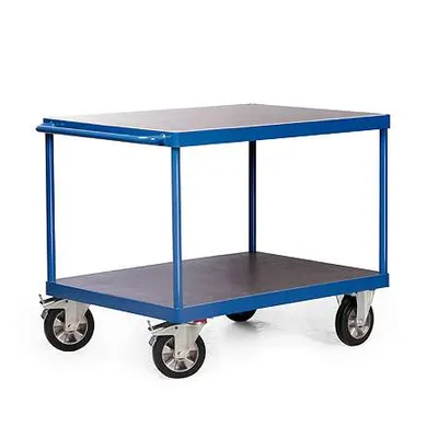 Produktbild von Bako Logistiksysteme Tischwagen R1200 mit 2 Ladeflächen und Schiebegriff 1200kg Tragkraft 1000x700mm