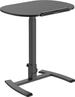 Image de Bureau rabattable - Noir - Réglable de 73 à 111 cm - Plateau inclinable - Mobile et compact
