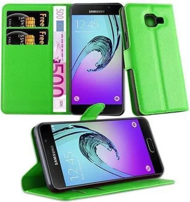 Obrázok produktu pre Cadorabo puzdro pre Samsung Galaxy A3 2016 ochranné puzdro v zelenej farbe puzdro na mobilný telefón kryt magnetické zatváranie