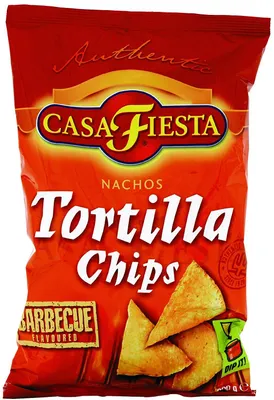 Produktbild von Casa Fiesta Tortilla Chips mit würzigem Barbeque Aroma 3er Pack 453g