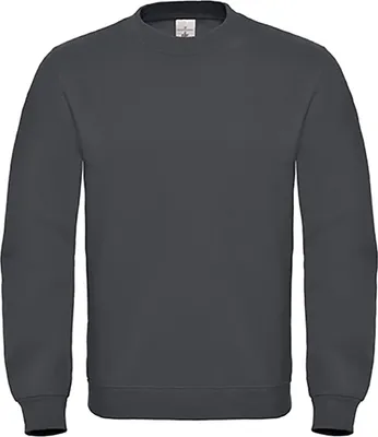 Produktbild von B&C Herren Sweatshirt Pulli Pullover Rundhals Sweater langarm, Größe:2XL, Farbe:Anthracite