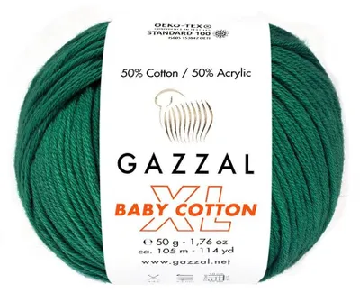 Obrázek produktu pro Příze Gazzal Baby Bavlna XL 3467, barva: lahvově zelená - pro pletení a háčkování
