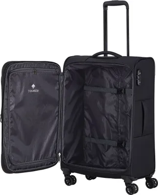 Obrázek produktu pro Travelite Látkový cestovní kufr Chios Black EXP M 60/66 l