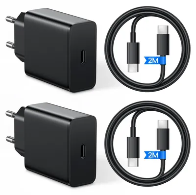 Produktbild von 45W USB C Ladegerät Superschnellladen 2.0 Schnellladekabel für Samsung – Schwarz