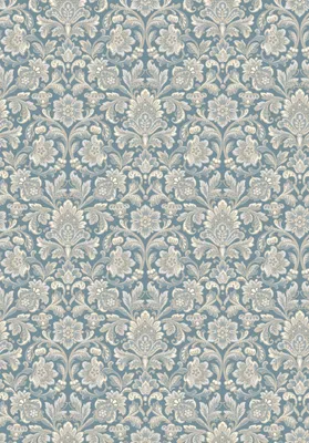 Zdjęcie produktu dla Borastapeter Tapeta druk barokowy niebieskimIszarym - 660062 - 53 cm x 10.05 m