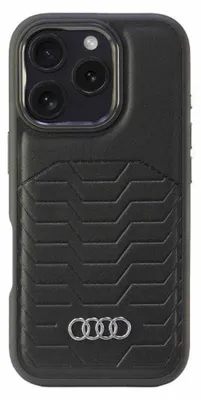 Image de Audi Synthetic Leather Magsafe Iphone 16Pro 6.3 Czarny/Black Hardcase Au-Tpupcmip16P-Gt/D3-Bk