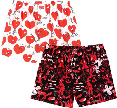 Produktbild von Lousy Livin 2er Pack Boxershorts Valentines & Helloween Black/White L
