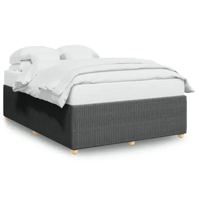 Produktbild von Bettgestell ohne Matratze Dunkelgrau 140x190 cm Stoff