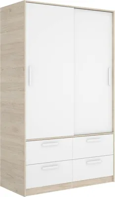 Immagine prodotto di Dmora Guardaroba 2 Ante Kirogi 60x204h cm Bianco, Appendiabiti 2 Ante