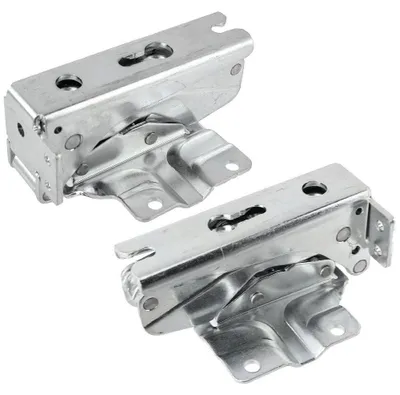Kühlschrank-Deurscharnierset, 2 Stück, 100x40x65 mm, silber