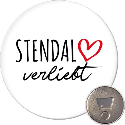 Produktbild von Huuraa Magnet Stendal verliebt 59mm Kühlschrankmagnet rund Flaschenöffner Geschenkidee