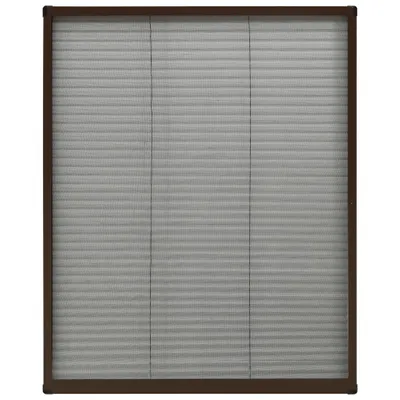 Obrázok produktu pre vidaXL sieťka proti hmyzu plisovaná na okná Hliníková hnedá 80x100 cm