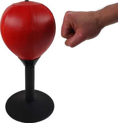 Produktbild von Tisch Punchingball rot Antistress Boxbirne Mini Boxball mit Saugnapf