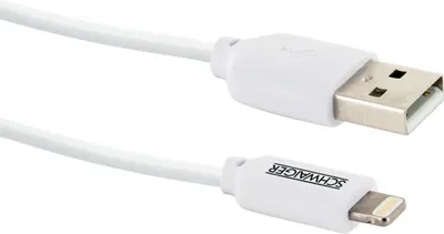 Produktbild von SCHWAIGER Apple Lightning Kabel C48B weiß 3m