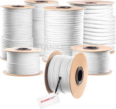 Produktbild von Seilwerk STANKE Polypropylen Seil geflochten PP Seil Polypropylenseil WEISS Festmacher Flechtleine Tauwerk Tau Reepschnur, 8mm, 100m