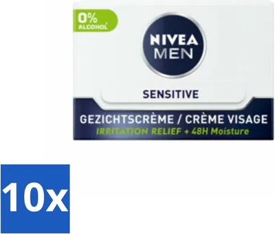 Produktbild von NIVEA MEN Sensitive Tagescreme Gesicht 50 ml - Vorteilspack - 10 Stücke