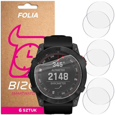 Produktbild von 6x Schutzfolie für den Bildschirm für Garmin Fenix 7X, Bizon Watch HydroFlex