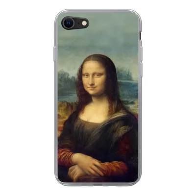 Produktbild von MuchoWow® Handyhülle Schutzhülle Hülle für iPhone SE 2020 Mona Lisa - Da Vinci - Gemälde Silikon Softcase Handy Hülle - Kartenbesitzer