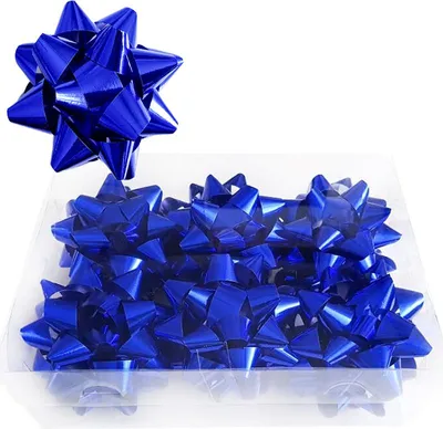 Produktbild von Kleberosetten 11 cm, marineblau 12 Stk. 1 Packung.
