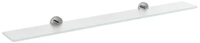 Produktbild von Sapho X-ROUND Glasablage 800mm, Chrom/Milchglas
