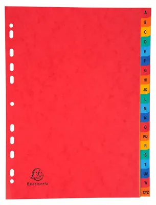 Image de Exacompta Intercalaire A4 carton Colorspan 225g 20 onglets A-Z couleurs assorties