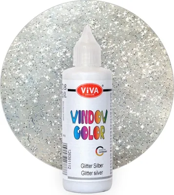 Produktbild von ViVA DECOR Window Color 80ml, Glitter Silber
