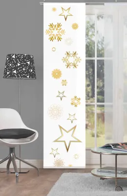 Zdjęcie produktu dla Home Wohnideen Zasłona przesuwna Stars 245 X 60 cm Złota