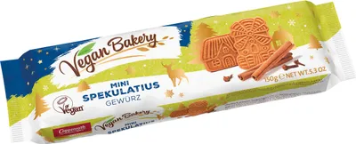 Produktbild von Coppenrath Vegan Bakery Mini Spekulatius Gewürz Mürbegebäck 150g