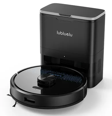 Immagine prodotto di Robot aspirapolvere con funzione lavapavimenti - SL60 MAX+ - Stazione di autosvuotamento - Potenza di aspirazione di 4500 Pa - Navigazione laser - Lavaggio a forma di Y - Controllo tramite app - Colore: nero