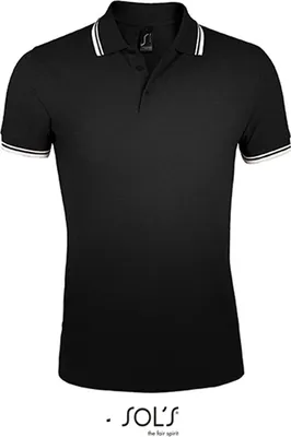 Immagine prodotto di SOLs 00577 | Polo uomo Pasadena - Colore: Nero/Bianco - Taglia: XL