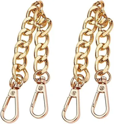 Produktbild von Goldene flache Kettenriem - 2 Stücke - Handtaschenkettenriem für Handtasche und Clutch