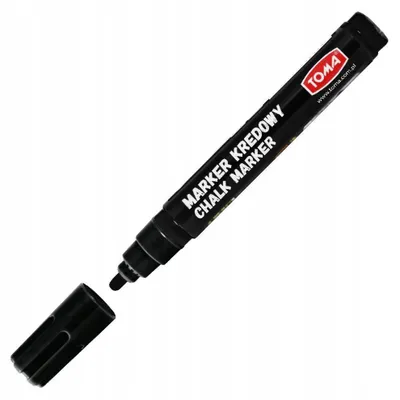 Produktbild von TOMA TO-292 Kreidemarker Schwarz für Tafeln Glas