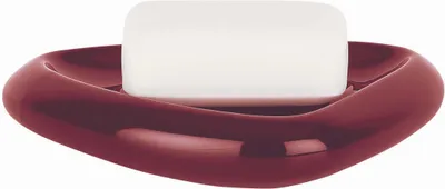 Produktbild von Spirella Seifenschale Steinoptik dekorative Badausstattung Seifenablage "Etna" Maße: 15 x 11 x 3 cm - Rot