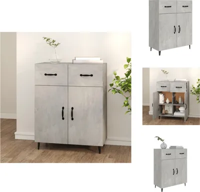 Produktbild von vidaXL Sideboard Betongrau 69,5x34x90 cm Holzwerkstoff -  Sideboards