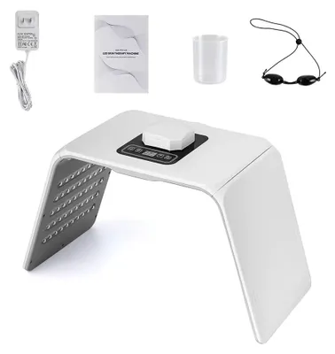 Produktbild von LED-Lichttherapiegerät - Gesichts- und Körperpflege - 7 LED-Farben - Nano-Nebelspray - Zusammenklappbar - Tragbar - EU-Stecker