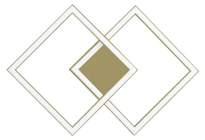 Zdjęcie produktu dla Lampa sufitowa AFRODITE P/P 28W 1400lm 3000K z możliwością ściemniania krawędzią spływu - złota - aluminiowa rama i opalowy silikonowy dyfuzor