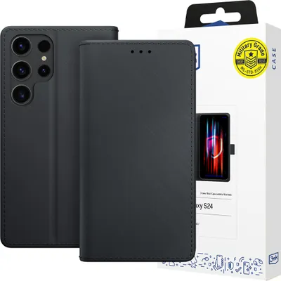 Obrázok produktu pre 3MK Wallet Case, Puzdro s peňaženkou, Samsung, Galaxy S24 Ultra, 17,3 cm (6.8"), Čierna