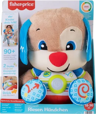 Produktbild von Mattel HCJ15 - Fisher-Price - Plüschfigur mit Licht und Sound, 40cm, Lernspaß Riesen-Hündchen